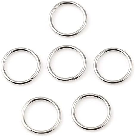 HDSupplies 200 Pieces - 12mm Jump Rings Silver Tone - 16 Gauge (1.2mm Thickness)