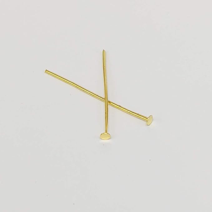 Chenkou Craft 700pcs Assorted of 7 Sizes Mix Flat Head Pins for Jewelry Making (Gold, Mix)