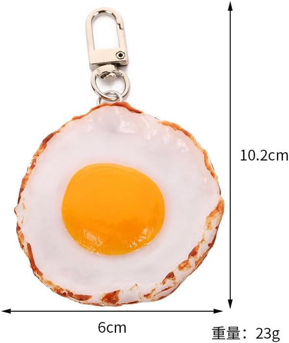 HSYHERE Men Women Creative Interesting Novelty Stylish Mini Simulated Food Orange Shrimp Keychain Key-ring Pendant