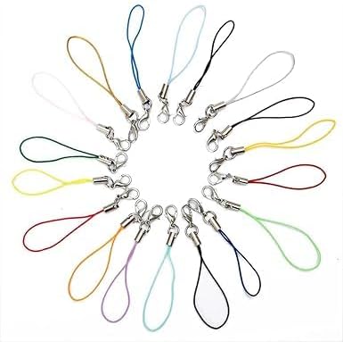 20Pcs Mobile Phone Rope Strap Charm Lariat Lanyard with Lobster Clasp Cords for Cellphone/USB Drive/Keychain/DIY Jewelry Accessories,Cell Phone Charms