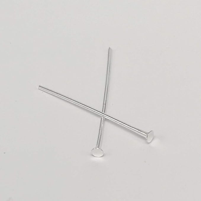 Chenkou Craft 700pcs Assorted of 7 Sizes Mix Flat Head Pins for Jewelry Making (Silver, Mix)