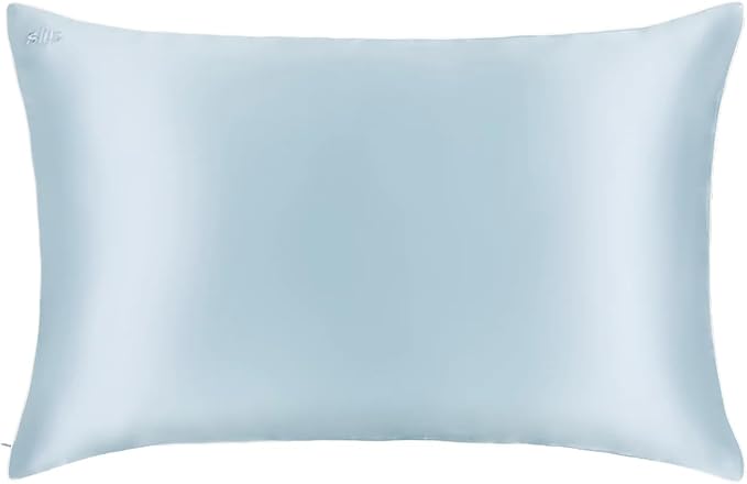 slip The Original Queen Pure Silk Pillow Case - 100% Pure 22 Momme Mulberry Silk - Queen Size Standard Pillow Case - Anti-Aging, Anti-BedHead, Anti-Sleep Crease, Seabreeze (20" x 30")