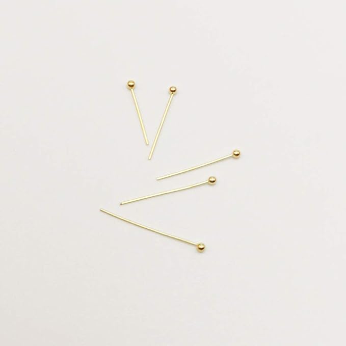 Chenkou Craft Assorted 700pcs Mix Size Brass Ball Head Pins for Jewelry Making (Gold, Mix)
