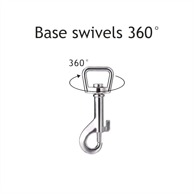 Lucky Goddness 20pcs Swivel Snap Hooks for Dog Leash Collar Linking, 2 Sizes Metal Heavy Duty Eye Lobster Claw Clasp Multipurpose- Perfect for Pet Buckle Key Chain Purse Bag Making Handmade DIY