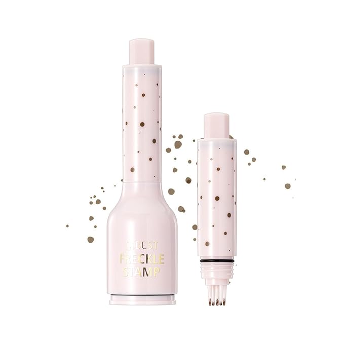Upgrade Faux Freckle Stamp Pen – Waterproof Fake Freckles Makeup Tool, Natural-Looking Freckle Maker & Spray with Multi-Prong Precision Stamp Head, Long-Lasting Sunkissed Makeup (Light Brown)
