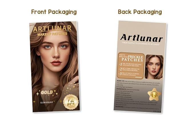 Artlunar 12Pcs Valentine's Mardi Gras Gold Makeup Patches - Body Glitter Stickers for Face and Body, Perfect for Festivals Parties (Gold), Gifts for Women and Girls.
