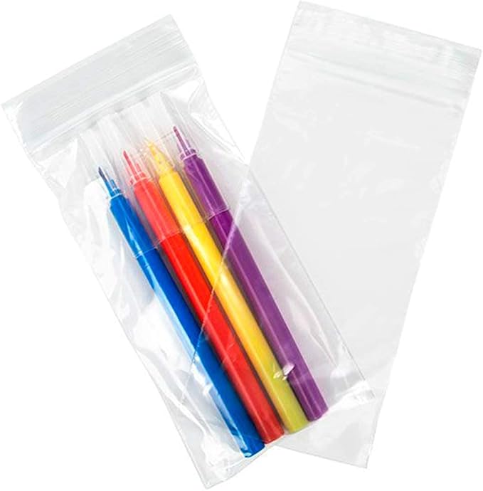 APQ Clear Plastic Reclosable Zipper Bags, 3 x 6 Inches. Pack of 1000 Reclosable Plastic Bags with Zipper Closure. 2 Mil Plastic Jewelry Bags. Waterproof Reclosable Zip Bags for Industrial Use