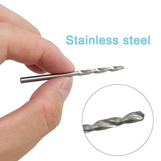 Hand Pin Vise with 20 Pcs Drill Bits, FineGood Precision Hand Drill Rotary Tool with Mini Twist Drill Bits Set for Resin Casting Molds, Jewelry Wood Plastic Making