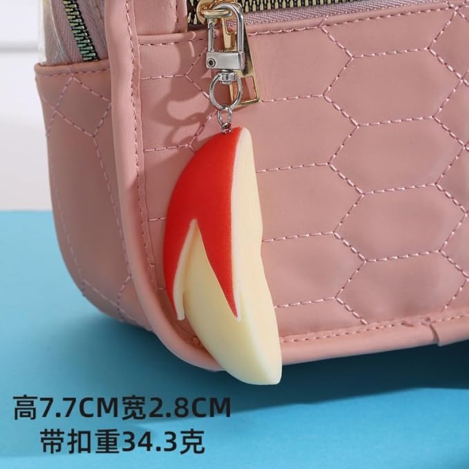 HSYHERE Men Women Creative Interesting Novelty Stylish Mini Simulated Food Orange Shrimp Keychain Key-ring Pendant