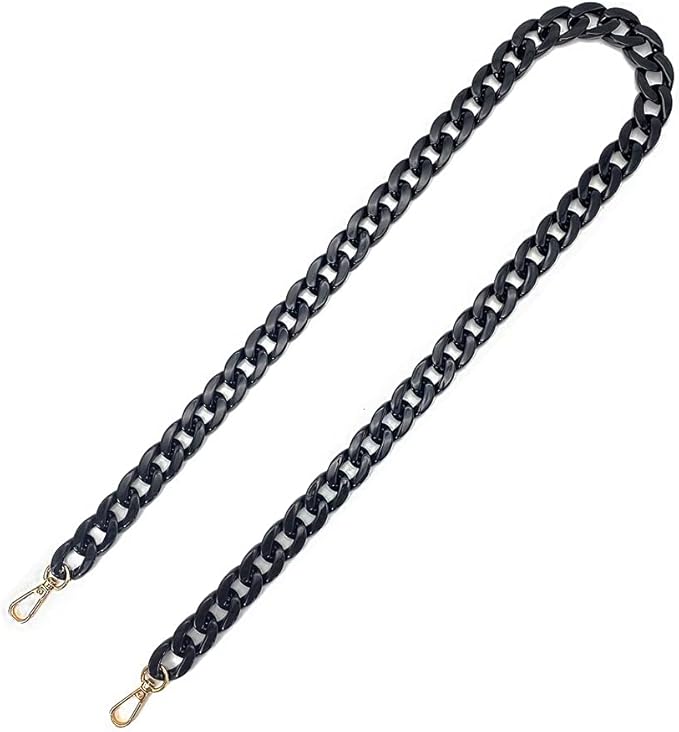 Decker DIY 40 Inches Acrylic Purse Chain Plastic Handbag Strap Shoulder Cross Body Strap with Metal Buckles