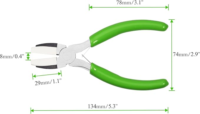 2 Pieces 5" Double Nylon Jaw Flat Nose Pliers Mini Precision Pliers Wire Looping Pliers Wire Bending Pliers Jewelry Making Pliers for Handmade DIY Hobby Projects Tools
