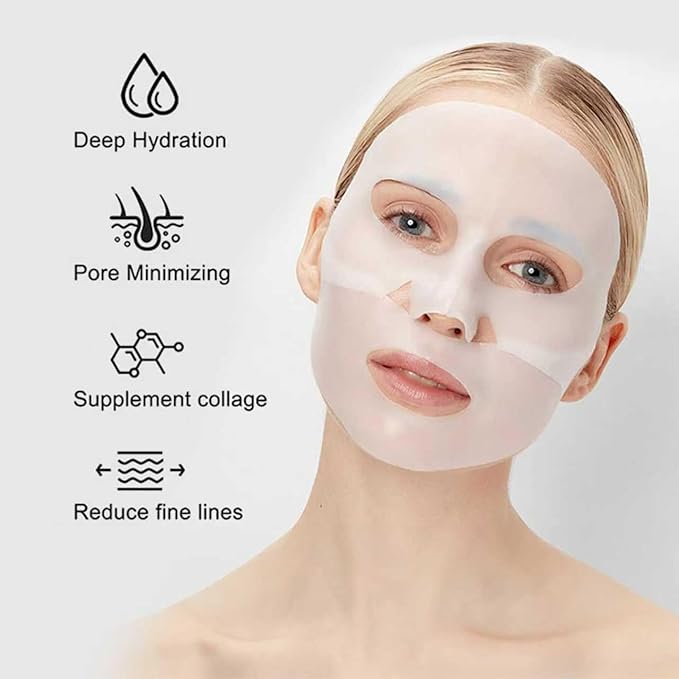 EJVIONPI Bio-Deep Collagen Face Mask, Overnight Deeply Hydrate, Korean-style Ultimate Skincare, Suitable for Ladies' Delicate Skin Care, Pore Minimizing, Firm Skin -1.05oz (30g) x 4PCS