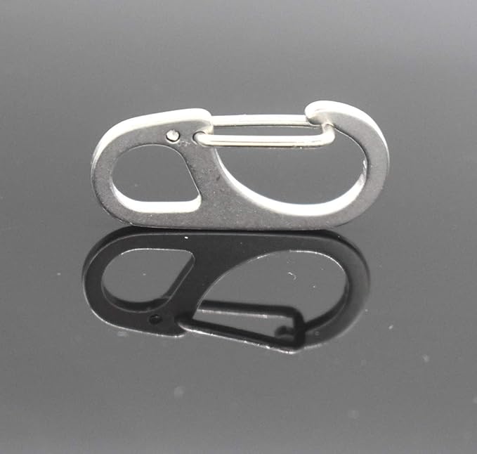 Small Carabiner Clips 1.25 inch/1.85 inch Snap Hooks with Fixed Eye Spring Gate Keychain Parocord Rope Clasps Accessories