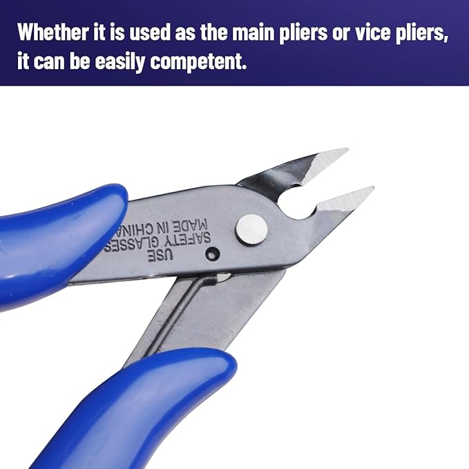 Precision Micro Flush Cutters - 5-Inch Angled Electronic Wire Snips for Jewelry, Electronics & Models | High Carbon Steel Sharp Cutter with Spring-Loaded Design