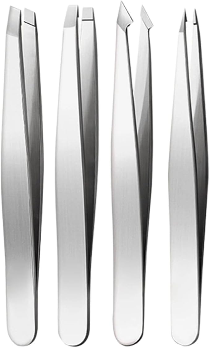 Tweezer Set Professional Stainless Steel Tweezers For Eyebrow Precisions For Facials Hair Splinters Ingrown Hair Removal Eyebrow Tweezers