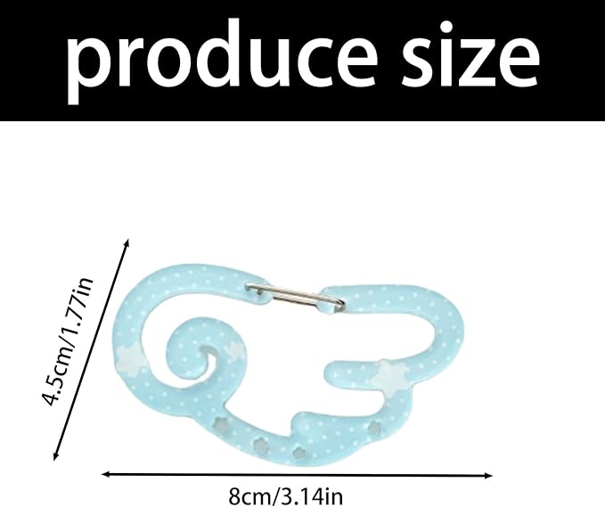 Star and Wing Shaped Acrylic Carabiner Clip for Backpacks Keychains Outdoor Gear Accessories Practical Keyring Hooks