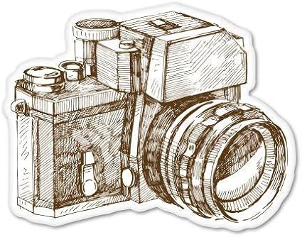 Vintage Camera Photo Retro Photographer Vinyl Sticker - Car Phone Helmet Bumper Sticker Decal