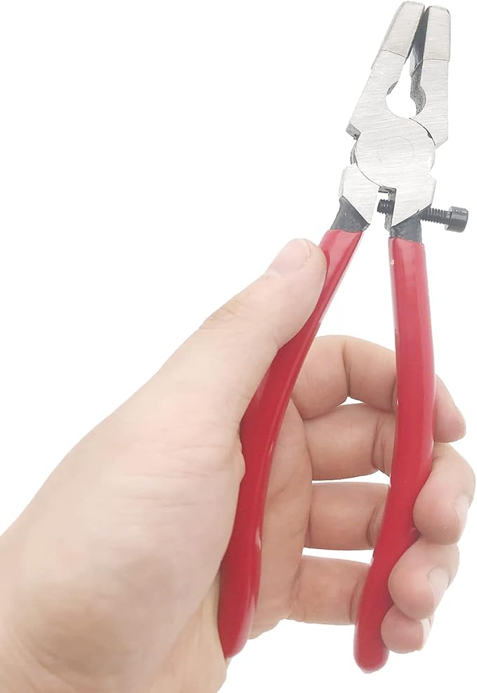 51 Sets Key Fob Hardware Kit with 1pcs Pliers, Glass Running Pliers Tools, Silver