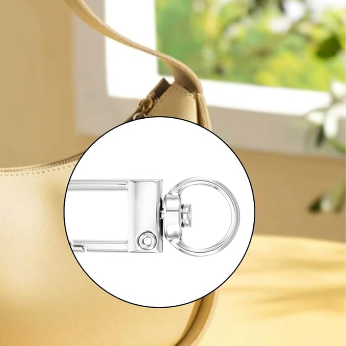 60 Pcs Swivel Lobster Claw Clasps Key Chain Hooks Zinc Alloy Swivel Slasp for Jewelry Making Bags Keychain Art Crafts