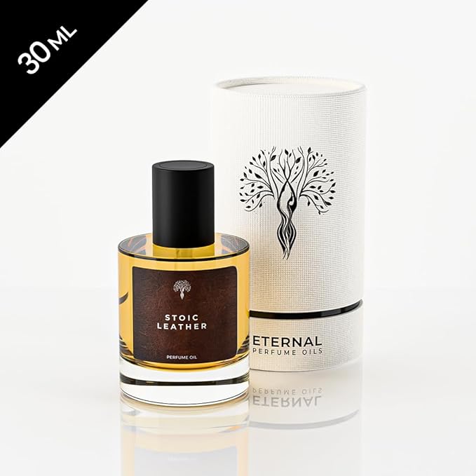 Eternal perfume oils Stoic Leather perfumes for women Long Lasting womens perfume Designer Perfume for Men Concentrated Scent Oils Alcohol Free Unisex Organic Eau De Perfum 1 FL Oz
