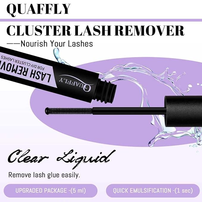 Lash Extension Kit 30-100D Volume Eyelash Extensions Kit 7-16mm Individual Lashes Clusters D Curl with Bond and Seal Remover Tweezers Lash Curler DIY Lashes at Home