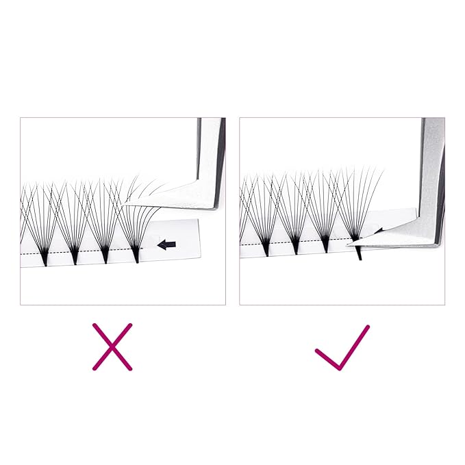 Lash Extension 10D Premade Volume Eyelash Extensions .05 .07 Thickness Premade Lash Fans Pointed Base Middle Stem Eyelash Extension Supplies(10D-0.07-D,15mm)