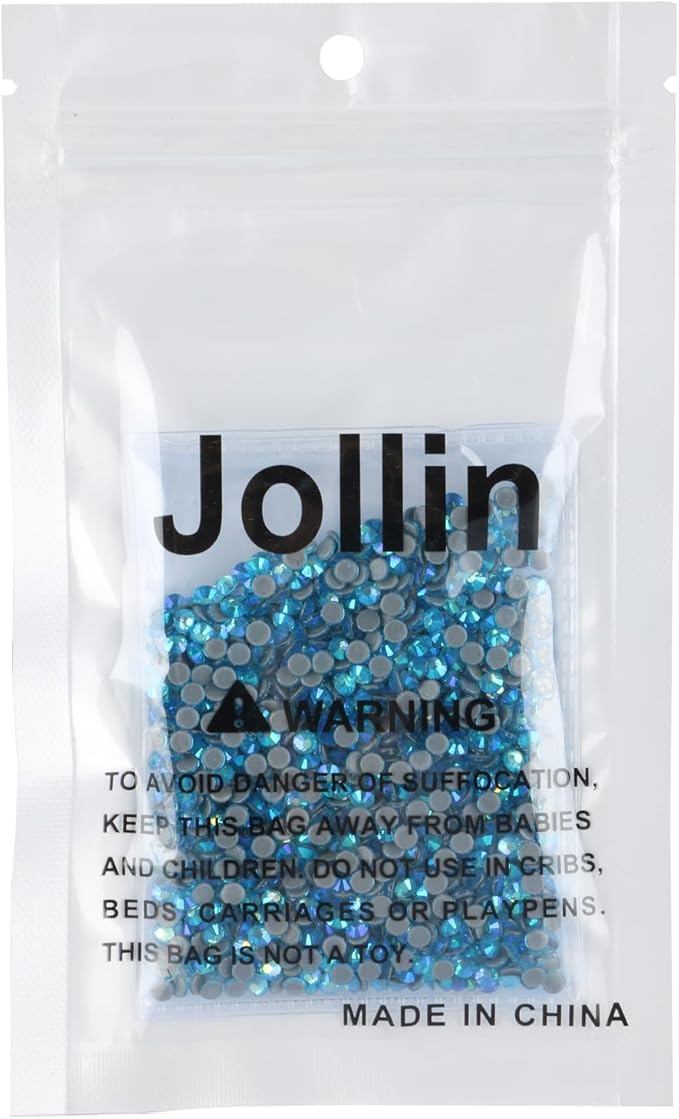 Hot Fix Crystal Flatback Rhinestones Glass Diamantes Gems 3.2mm(12ss 1440pcs, Aquamarine AB)