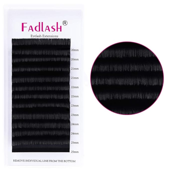 Lash Extension Easy Fan 0.03-0.10mm C D CC DD L Curl 8-30mm Length Volume Lash Extensions Self Fanning Eyelash Extensions Russian Lashes (0.03-CC, 20-25mm Mix)