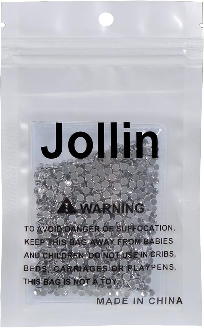 Jollin 1440pcs Hotfix Rhinestones Flatback Crystal Rhinestones for Crafts Crafting Clothes Shoes DIY Decorations, SS12(3.2mm), Crystal