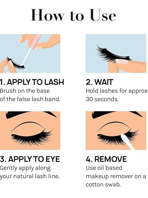 RENFAYE LASHES Eyelash Glue for Strips, Lashes DIY Application, Long-Lasting up to 96 Hours. 0.17oz