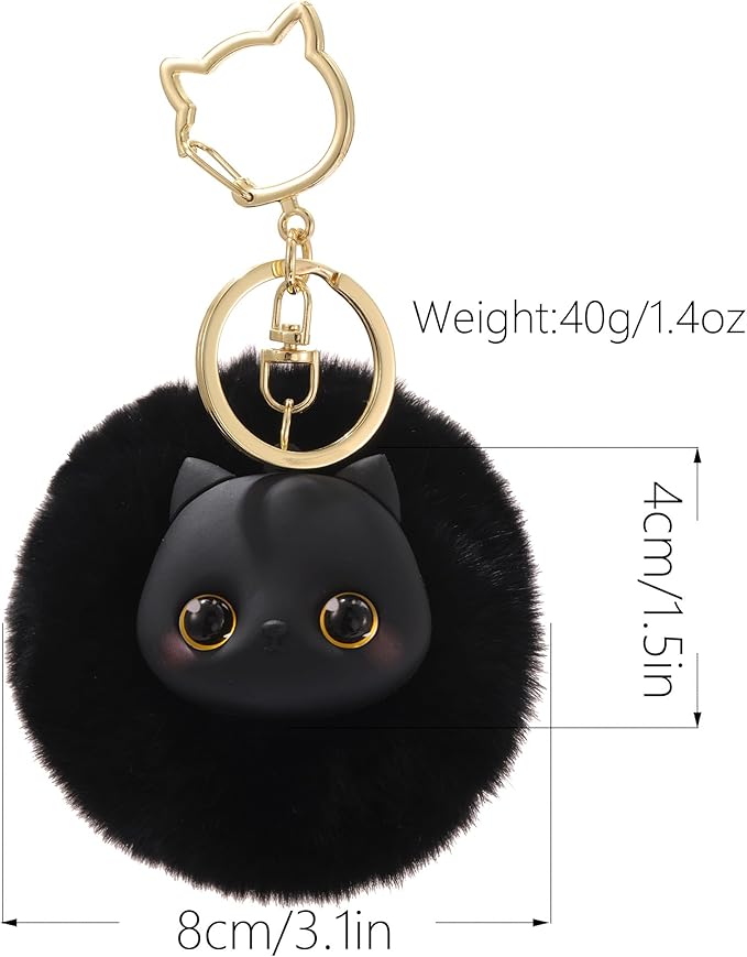 Cat Keychain bag charms for handbags Cute Keychains for Women Kawaii Cat Backpacks Accessories cat plush keychain
