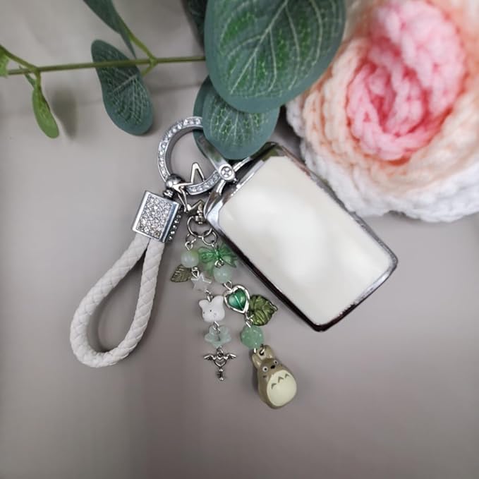 Keychain, Gifts for Animal & Anime Lovers, Y2K Heart Bow Pendant, Women Girls Kawaii Bag Charm
