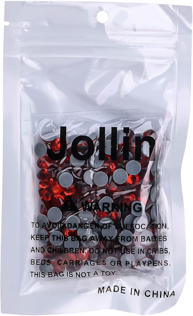 Hot Fix Crystal Flatback Rhinestones Glass Diamantes Gems 7.2mm(34ss 288pcs, Red)