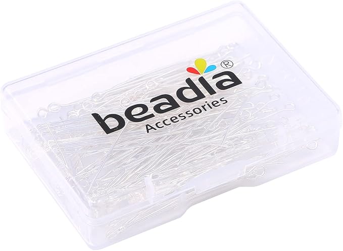Silver Plated Open Eye Pins Non Tarnish 35mm 150pcs for Jewelry Making Findings