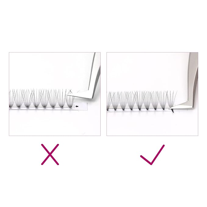 Volume Lash Extensions 8D 0.07 D Curl 13mm Premade Fans Pro Point Middle Stem Extension (8D-0.07-D, 13mm)