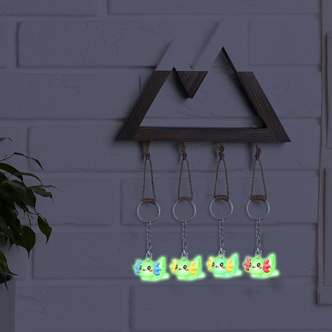 Liliful 36 Pcs Axolotl Keychains Resin Axolotl Party Supplies Mini Animal Key Chains Kawaii Salamander 3D Figurine Pendant
