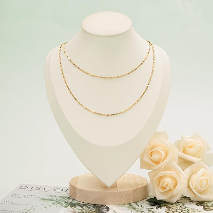 UMAOKANG 16.4 Feet Gold Plated Chain for Jewelry Making Stainless Steel Link Chain Bulk with Jump Rings Lobster Clasps