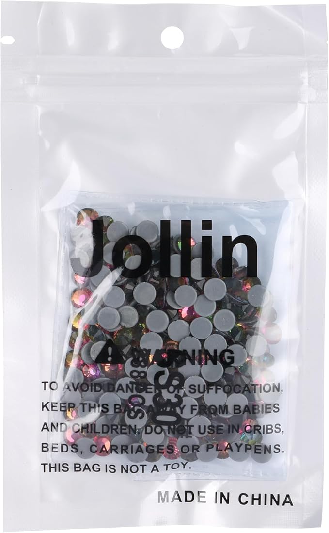 Jollin Hot Fix Crystal Flatback Rhinestones Glass Diamantes Gems 6.4mm(30ss 288pcs, Fire)