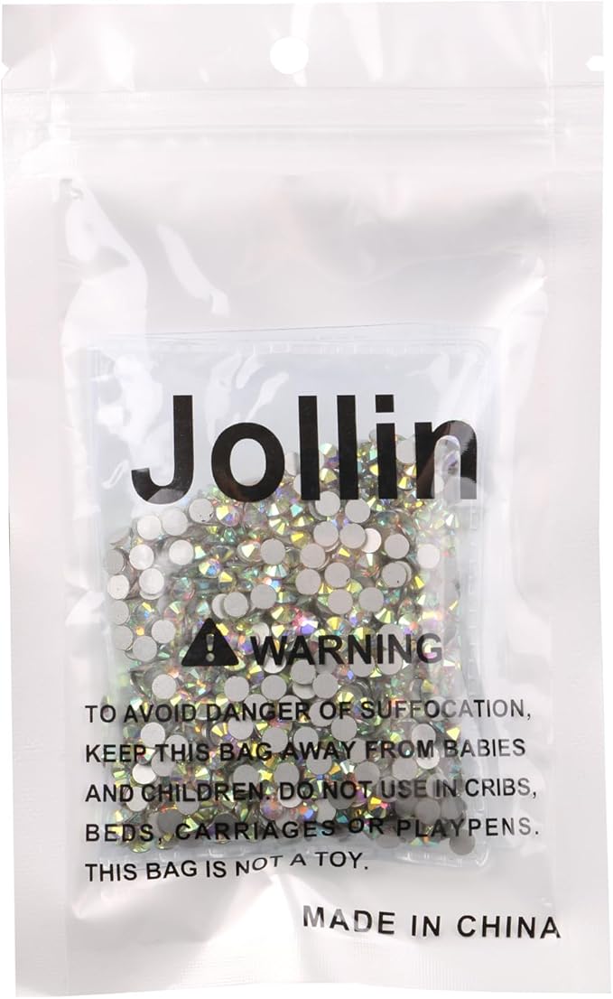 1440pcs Glue Fix Crystal Flatback Rhinestones Glass Diamantes Gems for Crafting Nail Art Crafts Decorations Clothes Shoes 4.0mm (ss16, Crystal AB)