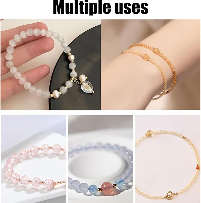 800 Pieces Crimp Bead Covers for Jewelry Making, 4mm Open Half Round Crimp Bead Knot Cover Small Beads for Jewelry Craft DIY(8 Colors)