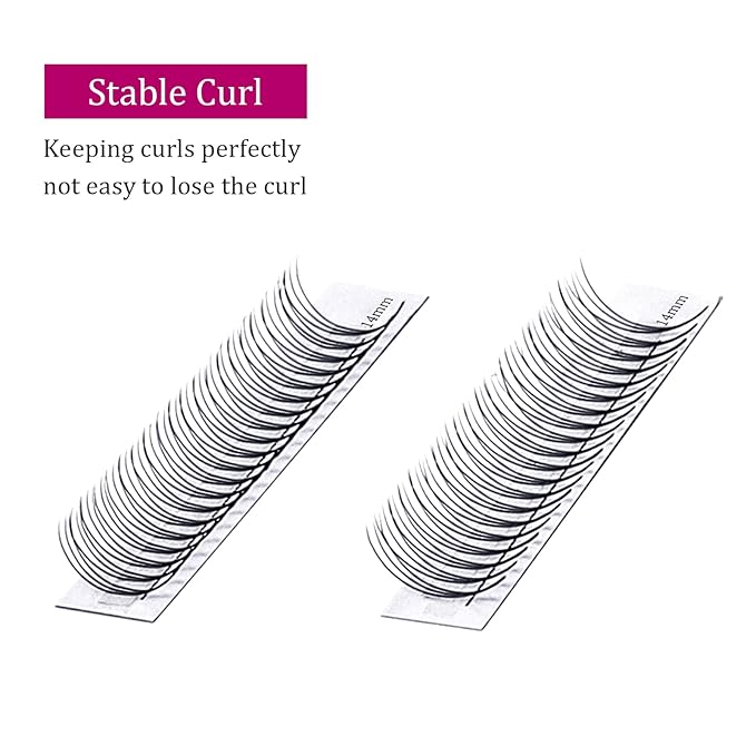 Lash Extension 0.07mm 3D Volume Lashes Premade Fans Eyelash Extensions C curl Mix 8-14mm Eyelashes Extension Individual Lashes by FADLASH (3D-0.07-C, 8-14mm Mix)