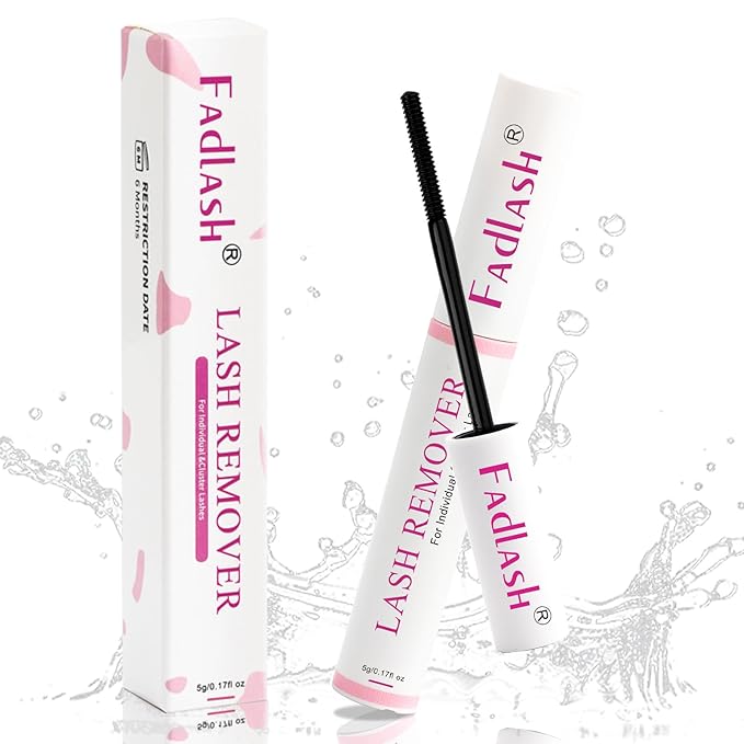 FADLASH Lash Glue Remover for Lash Extensions Eyelash Remover for Cluster Lashes Easy Removal Eyelash Extension Remover (5ml, Clear)