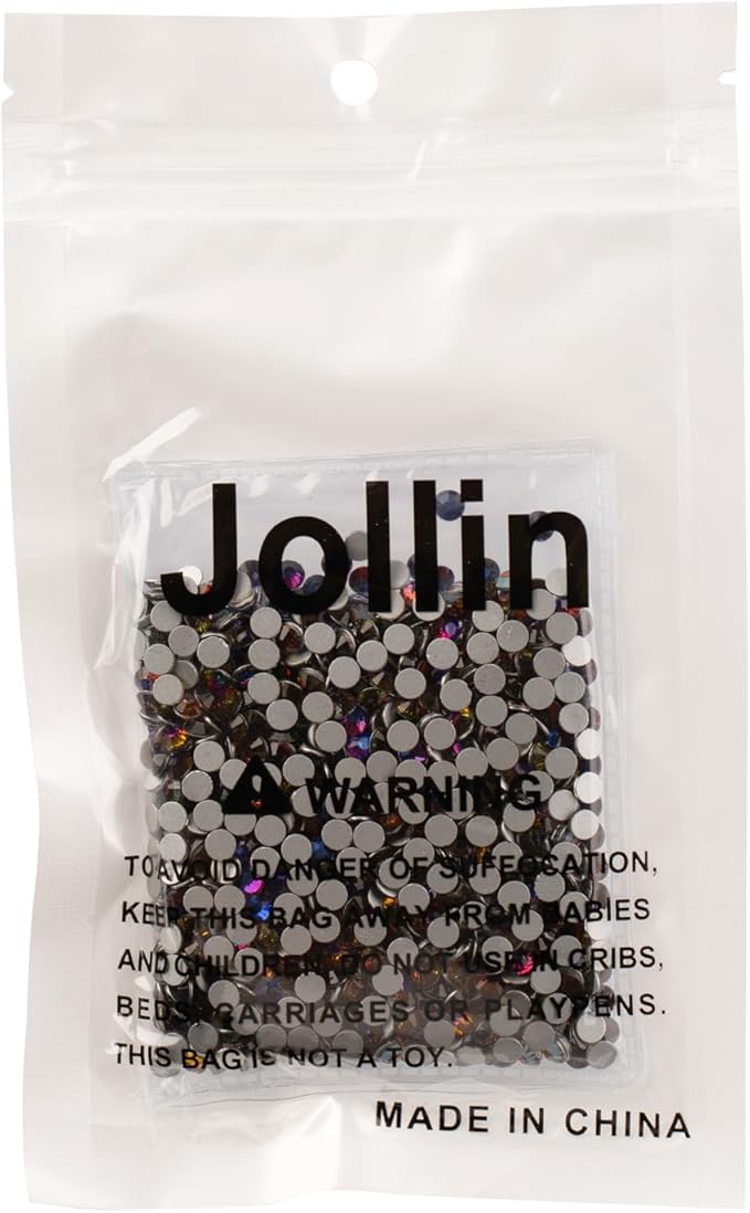 Jollin Glue Fix Crystal Flatback Rhinestones Glass Diamantes Gems for Crafting Nail Art Crafts Decorations Clothes Shoes 4.0mm (ss16 1440pcs, Blue Blaze)