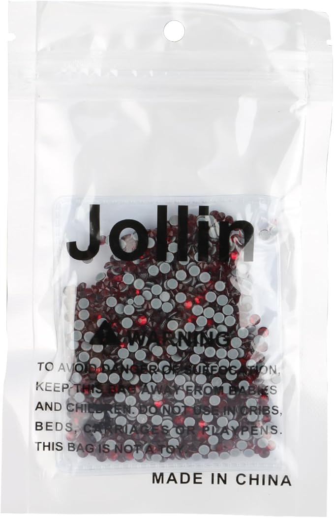 Hot Fix Crystal Flatback Rhinestones Glass Diamantes Gems 3.2mm(12ss 1440pcs, Dark Red)