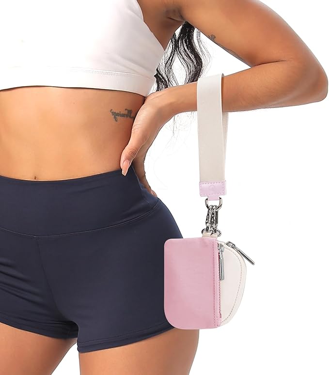 Mum's Memory Mini Zip Around Wristlet Wallet for Women Dual Pouch Wristlet Portable Wallet Coin Purse Mini Women Coin Pocket