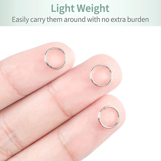 Uniclife 8 mm Metal Split Jump Rings Double Loops 500 PCS Mini Ring Connectors for Jewelry Necklaces Bracelet Earrings and Crafts Ornament