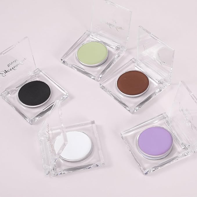 Erinde Single Lime Green Matte Eyeshadow Palette, Velvet Eye Shadow Compact Powder Natural Makeup, Long-Lasting Eye Makeup, Ultra-Blendable, Pigmented Color, Vegan Formula, 05# LIGHT GREEN