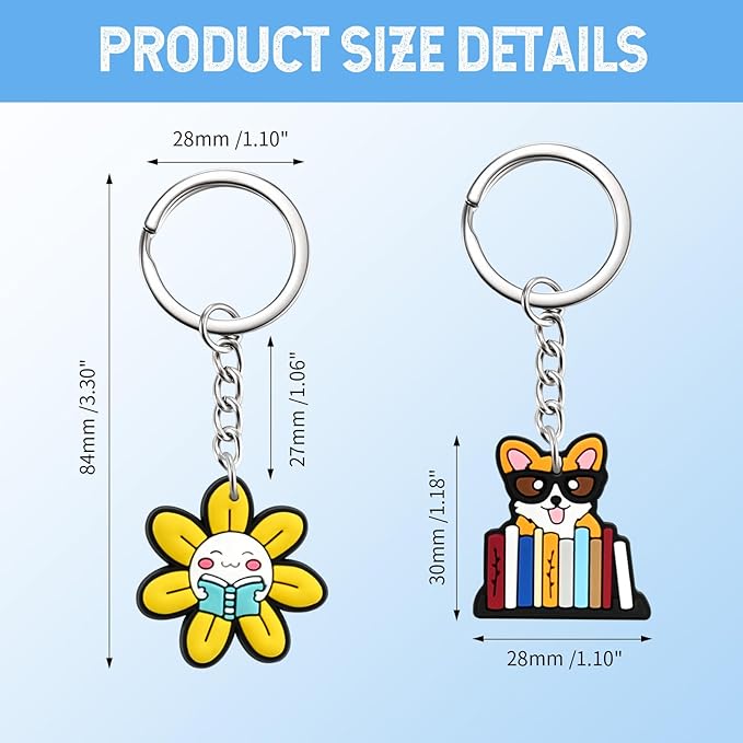 Keychains Bulk DIY Cute Keychain Charms Backpack Charms for Girls Backpack Keychains PVC Key Ring Party gifts