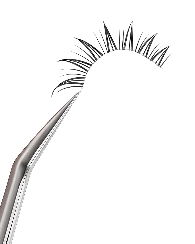 outopen 10 Pairs Fox Eye Manga Lashes Natural Look Asian Lashes Doll Style Spiky Clear Band Anime Lashes Wispy Cat Eye False Lashes Extension