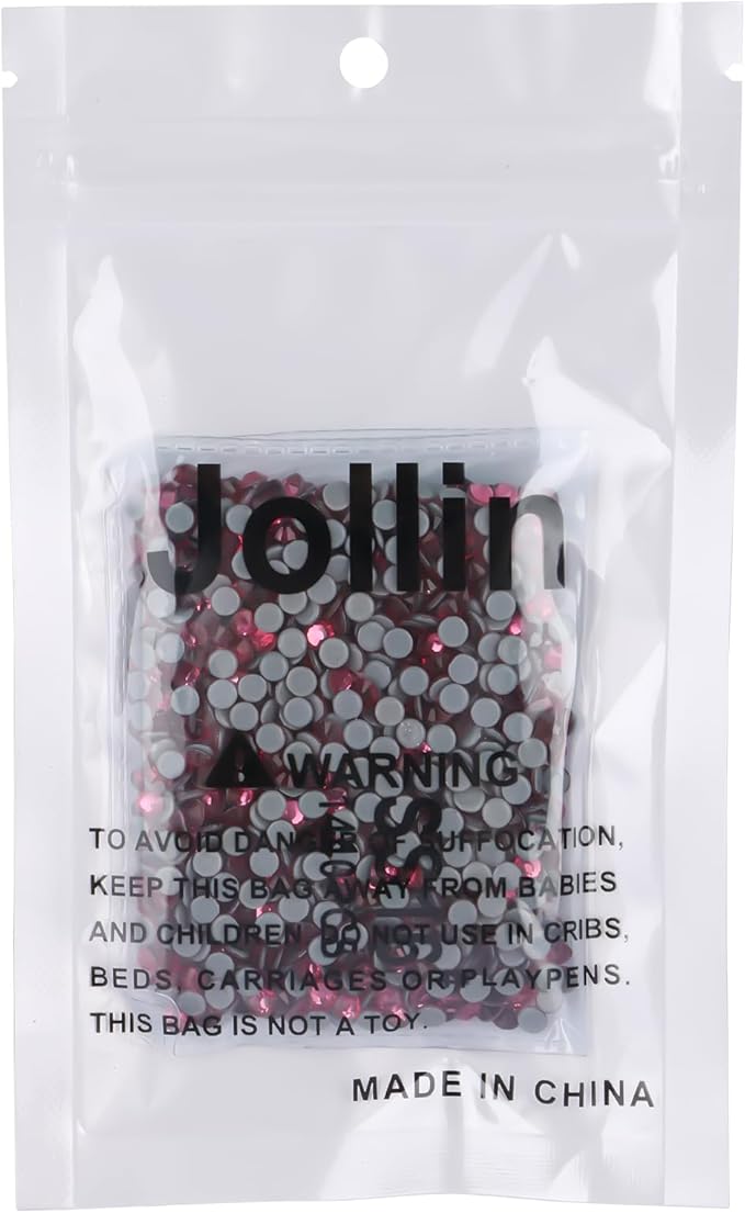 Hot Fix Crystal Flatback Rhinestones Glass Diamantes Gems 4.0mm(16ss 1440pcs, Rose)